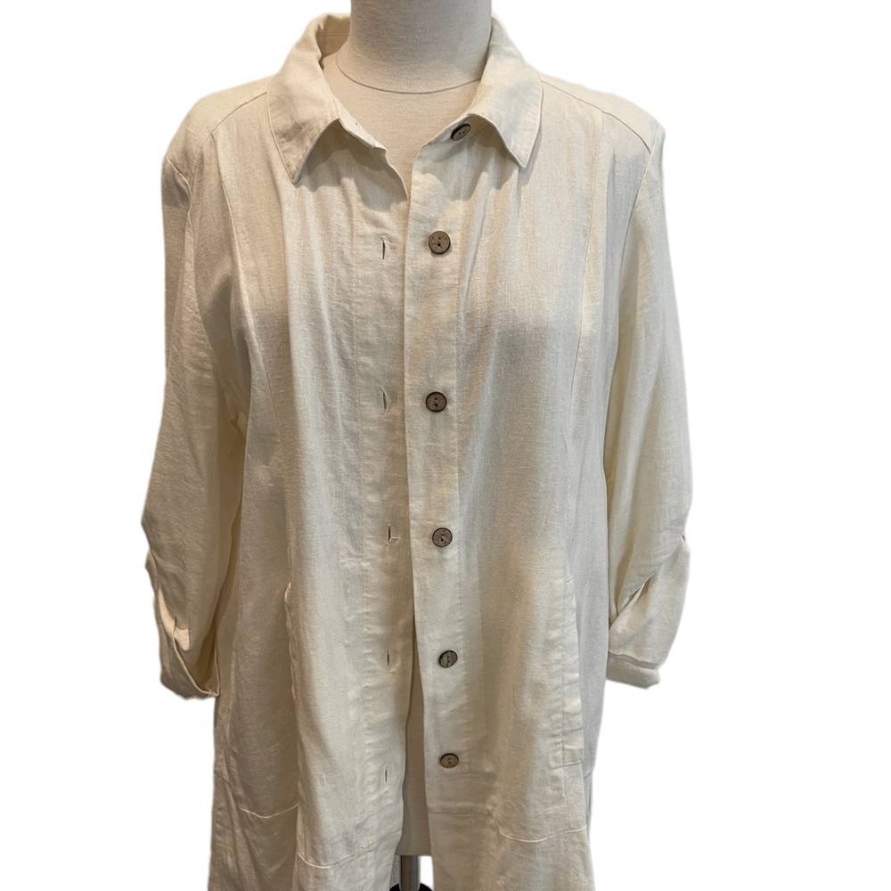 Coastal Grandma linen tunic top Simply Noelle Lrg XL